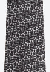 Gancini Jacquard Silk Tie