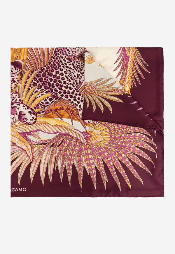 Leopard Print Silk Scarf