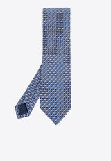 String Print Silk Tie