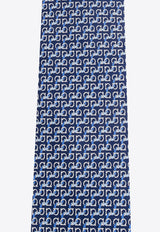 String Print Silk Tie