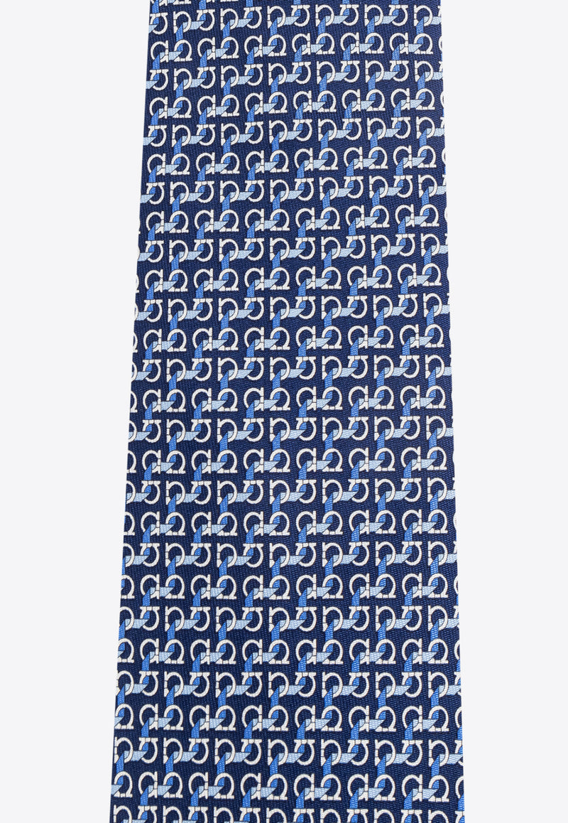 String Print Silk Tie