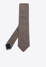 Gancini Jacquard Silk Tie