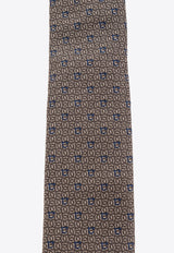 Gancini Jacquard Silk Tie