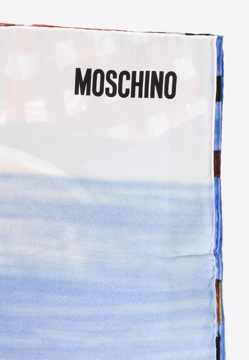 Moschino Graphic-Print Silk Scarf 53549 M5822-001