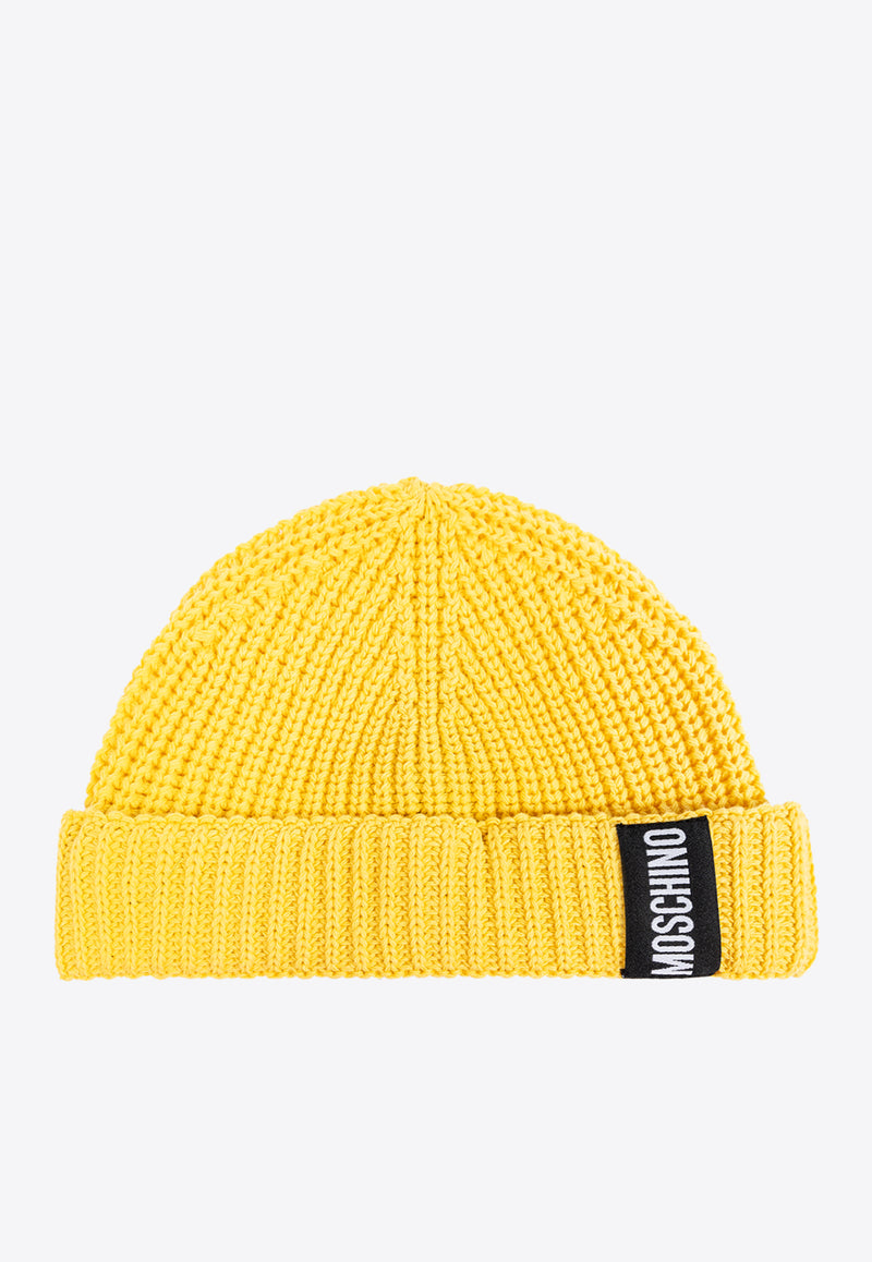 Moschino Logo-Patched Ribbed Beanie 60110 M5837-004