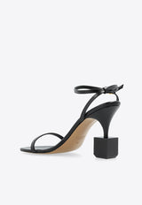 Jacquemus The Bisou 90 Leather Sandals Black 243FO149 4036-990