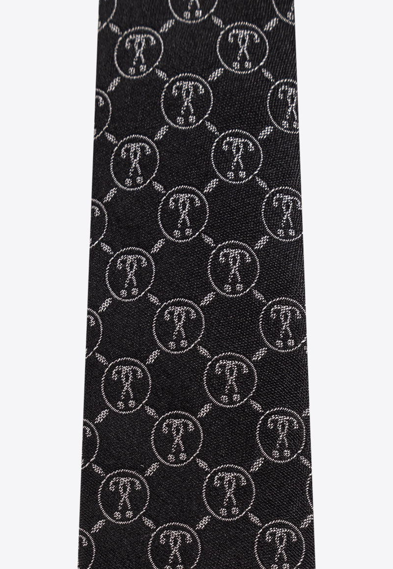 Moschino Monogram Silk Tie 55061 M5725-001