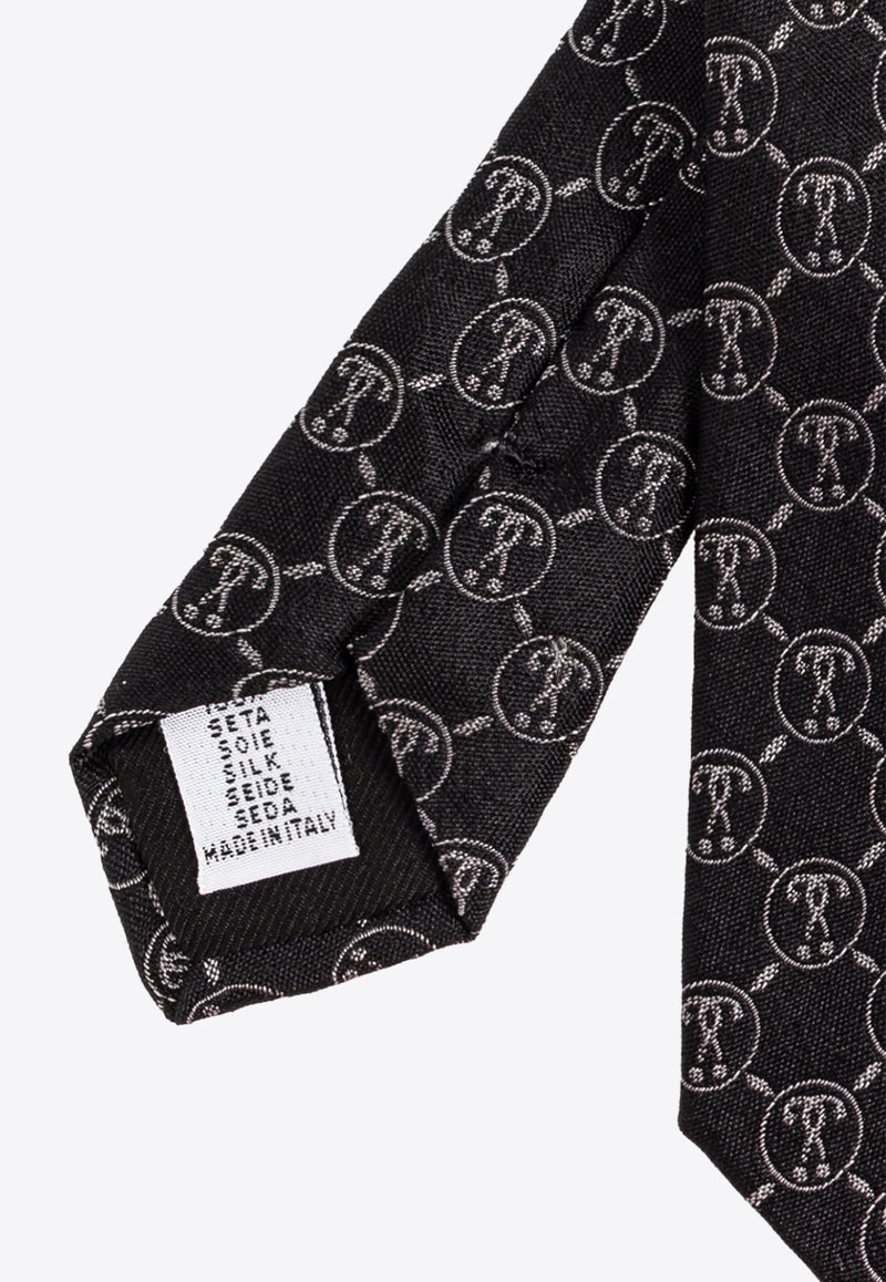 Moschino Monogram Silk Tie 55061 M5725-001