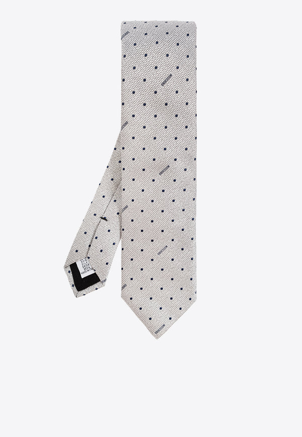 Moschino Polka Dot Jacquard Silk Tie 55058 M5513-014