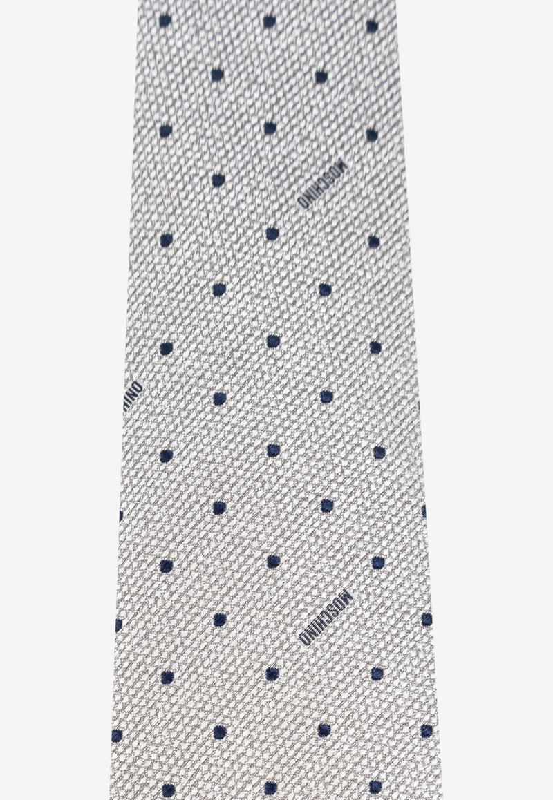 Moschino Polka Dot Jacquard Silk Tie 55058 M5513-014