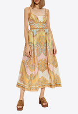 Zimmermann Maxine Patterned Midi Dress 2465DRS254 0-GLP