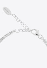 Salvatore Ferragamo Vara Double Chain Silver Bracelet 780032 BR VARA SM 780652-ARGENTO