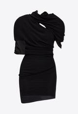 Jacquemus The Castagna Draped Mini Dress Black 251DR130 1555-990