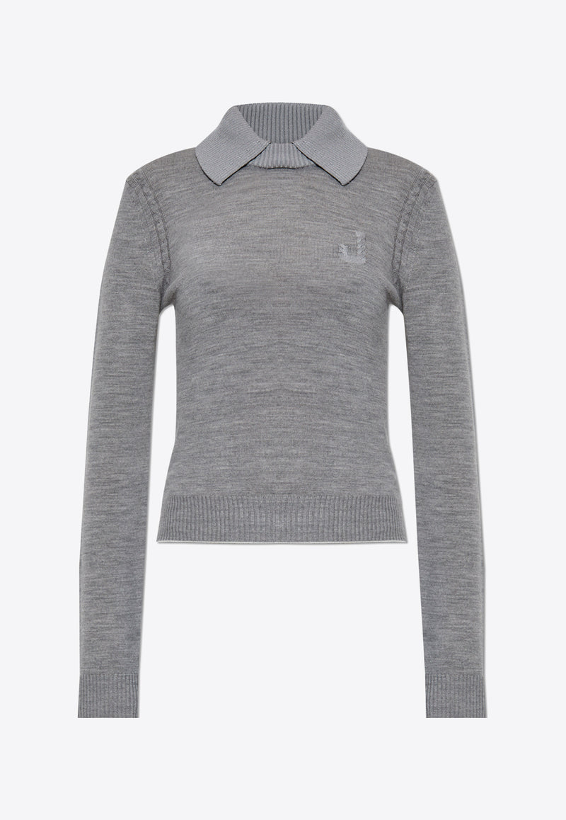 Jacquemus Logo-Embroidered Long-Sleeved Sweater 251KN595 2431-950