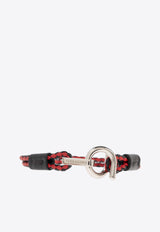 Gancini Two-Tone Braided Leather Bracelet