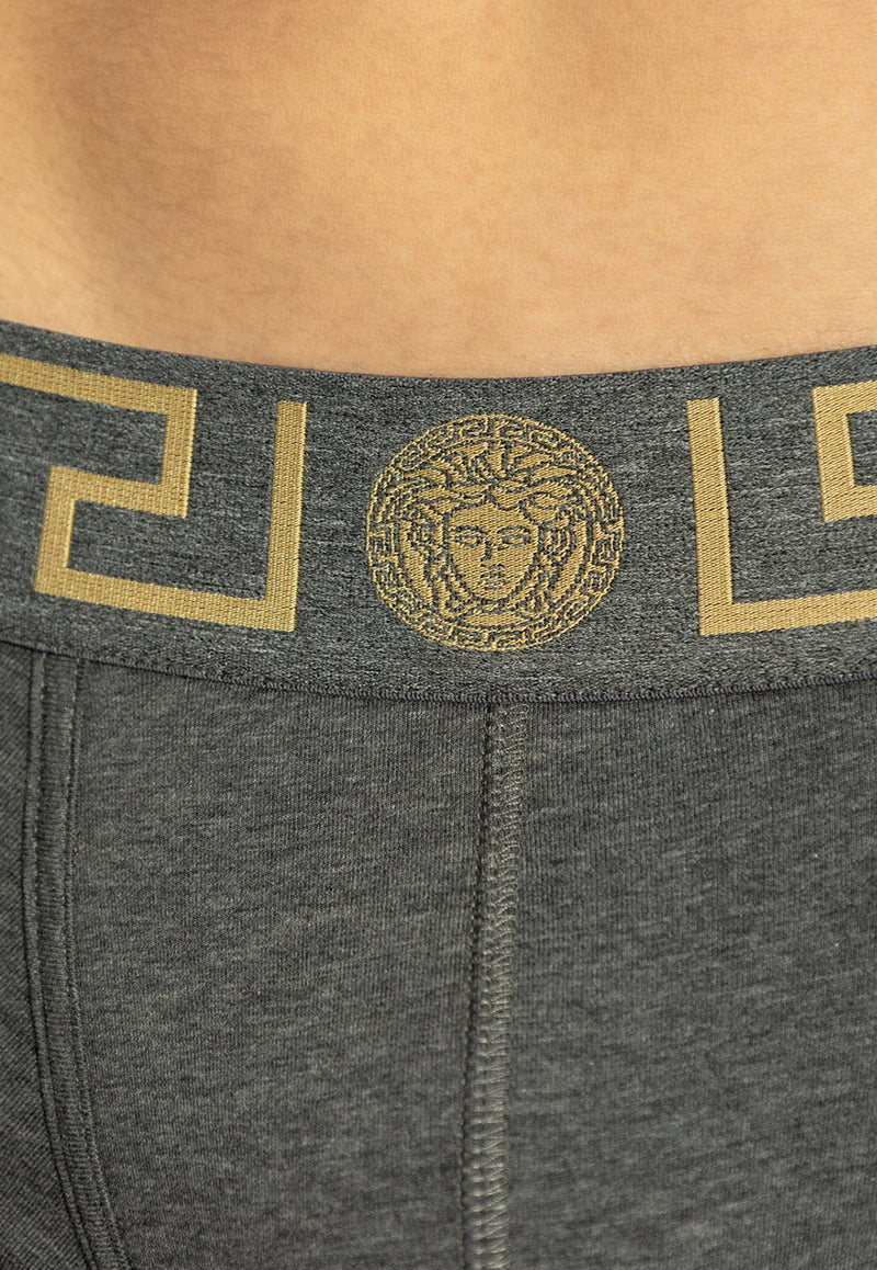 Versace Logo-Waistband Briefs AU10026 1A10011-A9X1