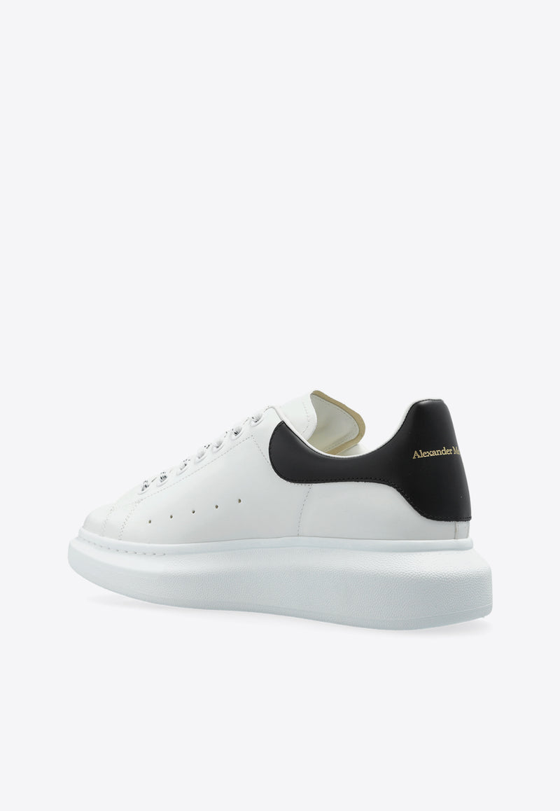 Alexander McQueen Oversized Leather Low-Top Sneakers 553680 WIEEN-9061