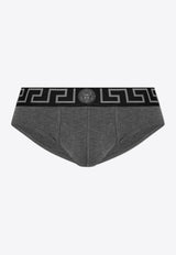 Versace Logo-Waistband Briefs AU10027 1A10011-2EF50