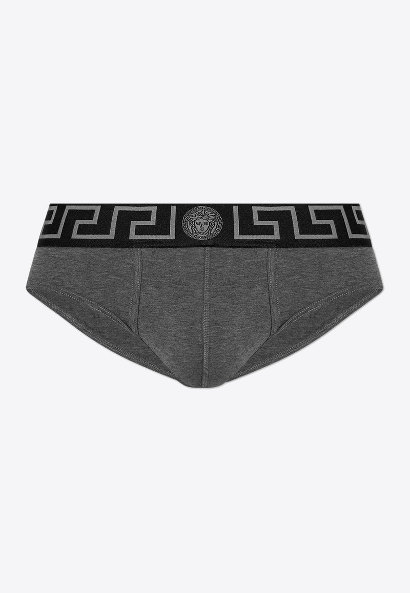 Versace Logo-Waistband Briefs AU10027 1A10011-2EF50