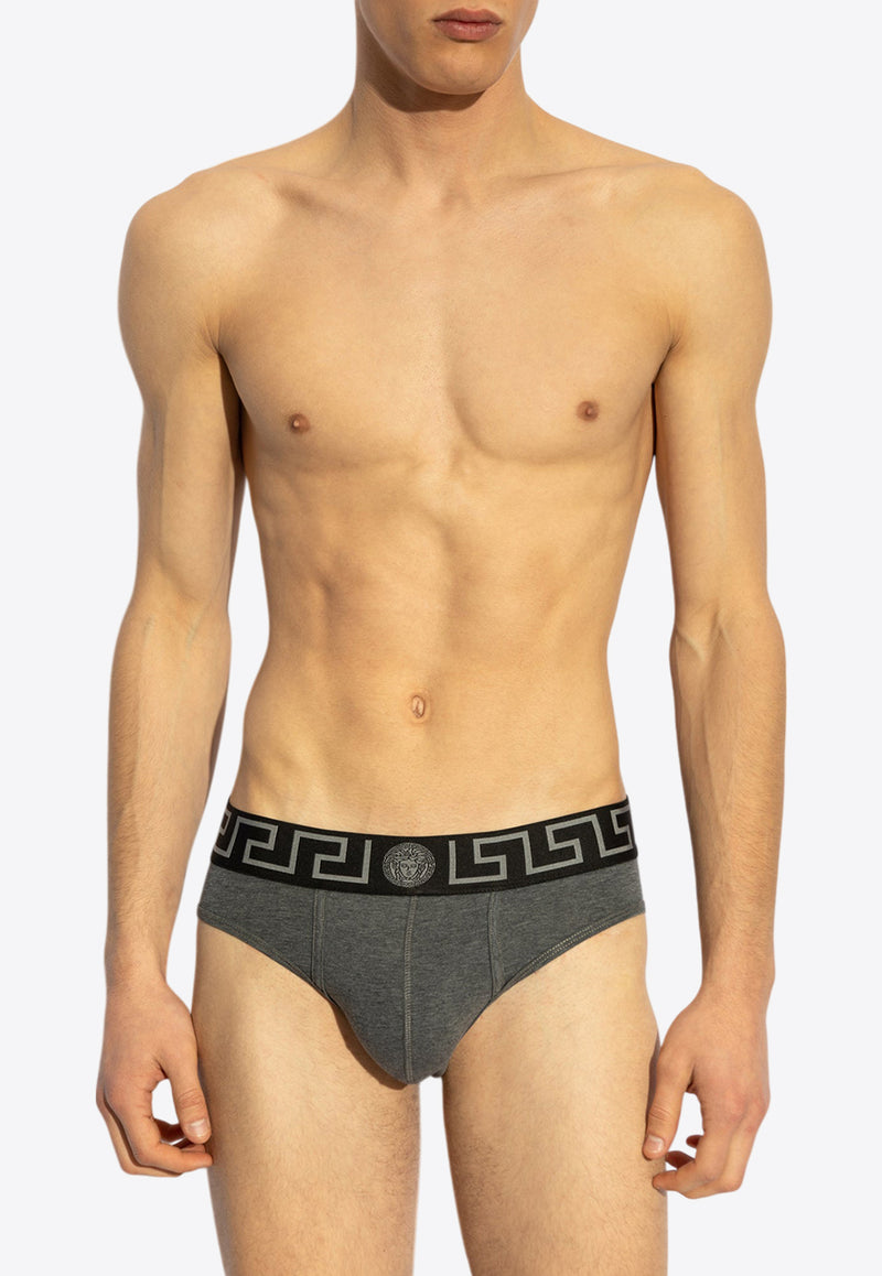 Versace Logo-Waistband Briefs AU10027 1A10011-2EF50