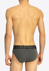 Versace Logo-Waistband Briefs AU10027 1A10011-2EF50