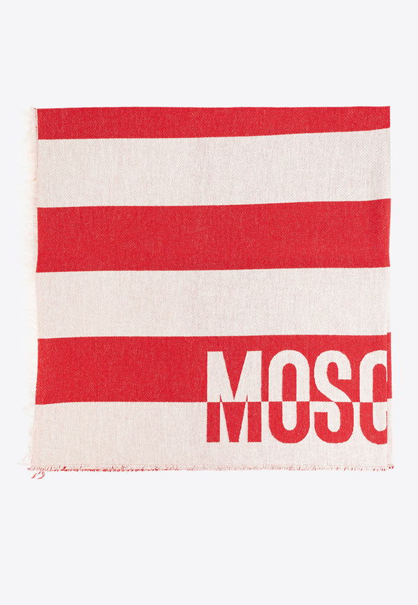 Moschino Striped Logo Beach Towel 60795 M5839-007