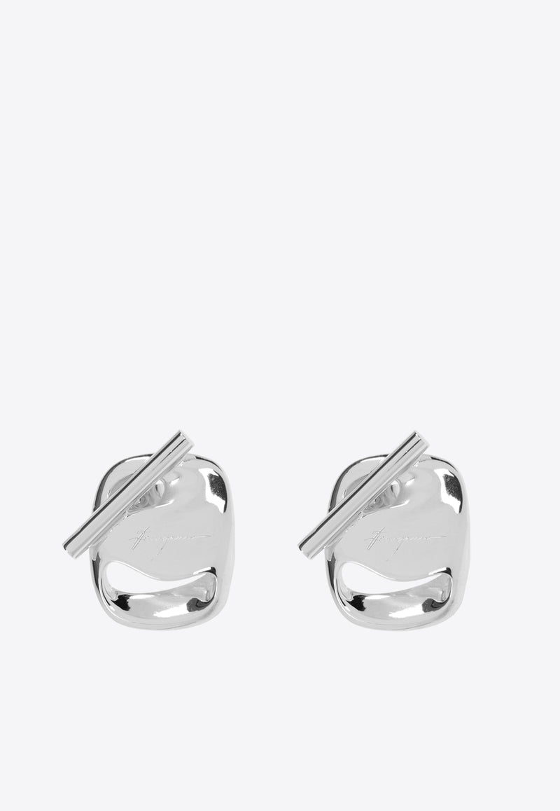 Salvatore Ferragamo Vara Stud Earrings 780022 EAR VARA 780615-ARGENTO