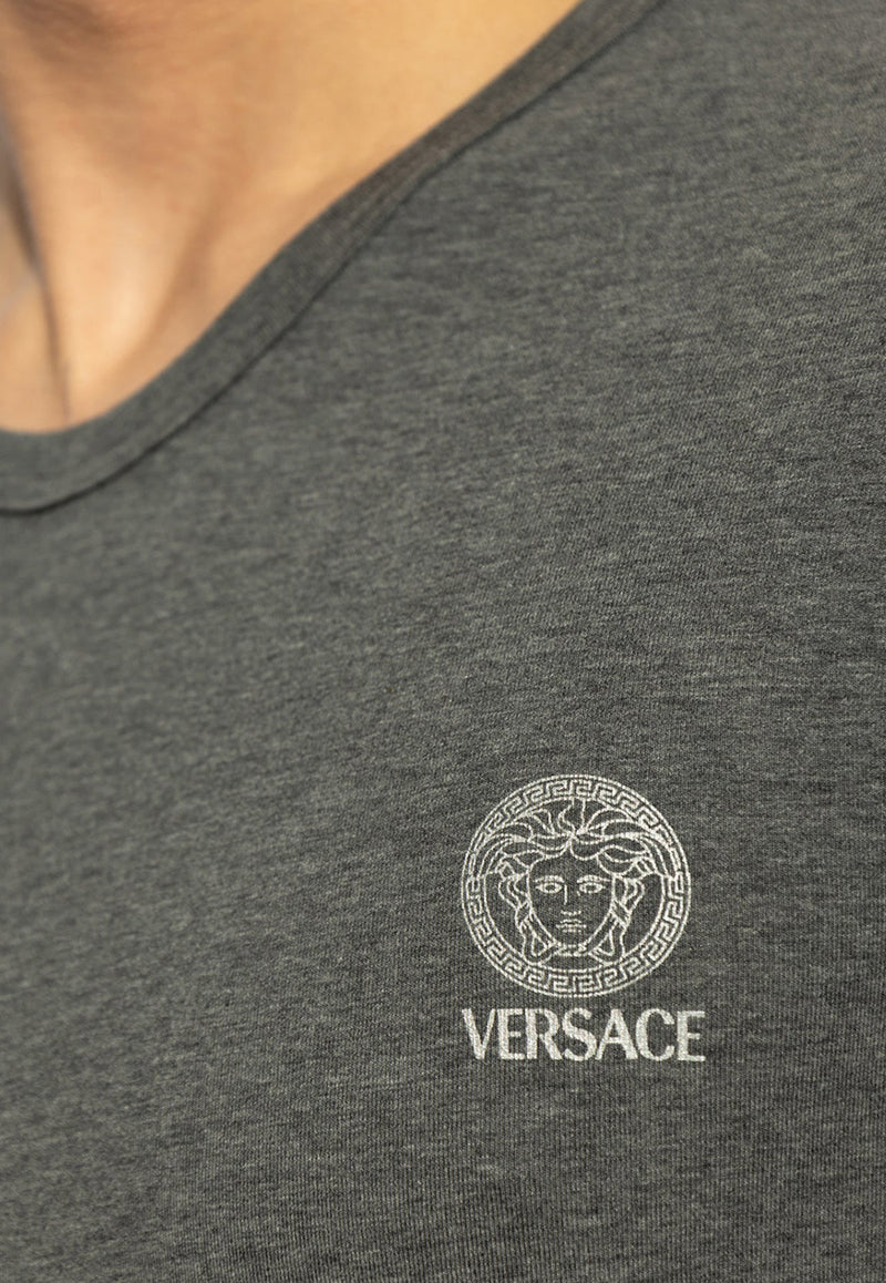 Versace Logo-Printed Undershirt AUU01004 1A10011-1EA80