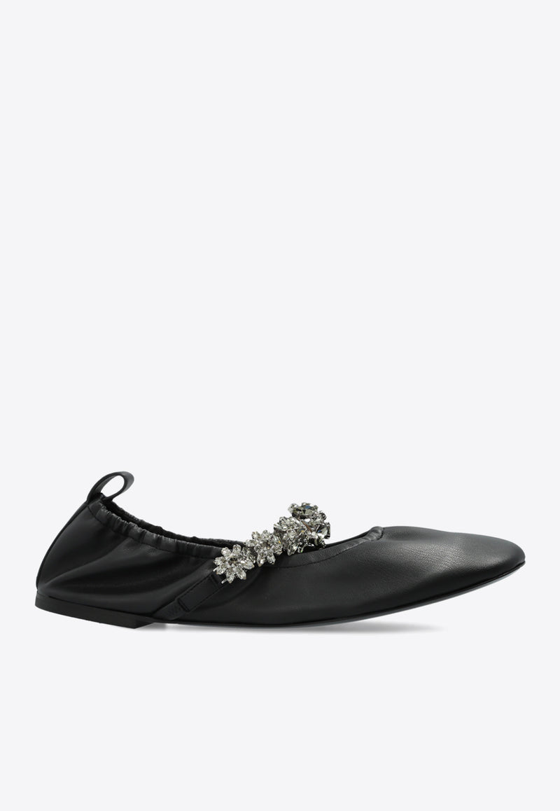 Stella McCartney Elsa Crystal Strap Ballet Flats 810497 W1IL0-1000