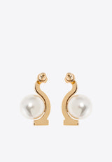 Gancini Crystal-Embellished Drop Earrings