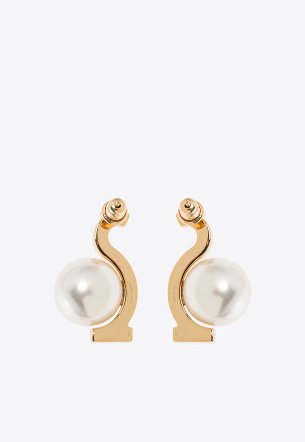 Gancini Crystal-Embellished Drop Earrings