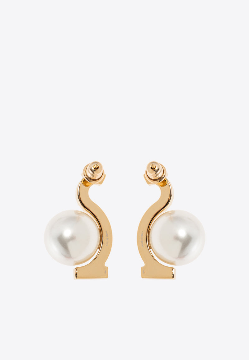 Gancini Crystal-Embellished Drop Earrings