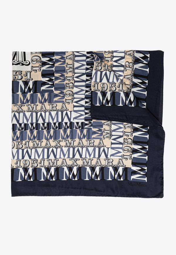 Max Mara Printed Silk Square Scarf CARRE90W 2514541111-002