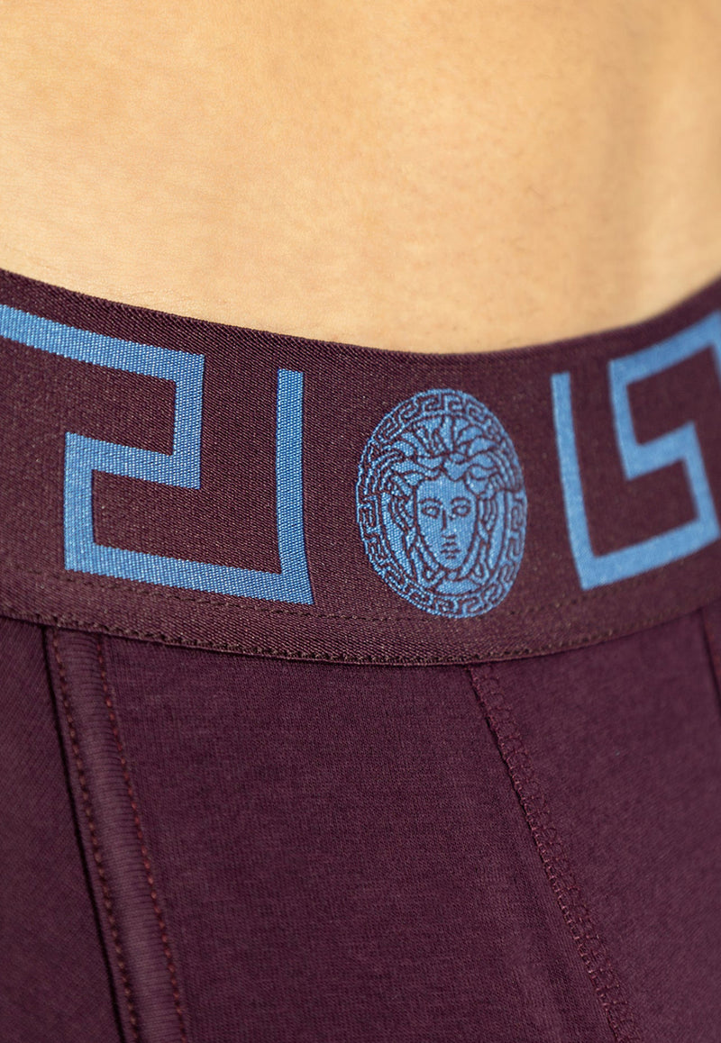 Versace Logo-Waistband Trunks AU10026 1A10011-2LE90