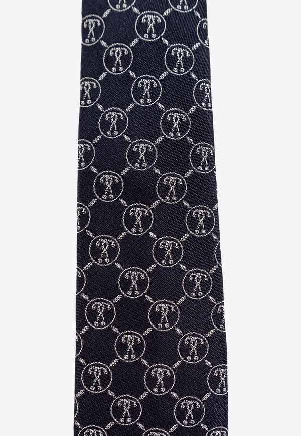 Moschino Monogram Logo Silk Tie 55061 M5725-002