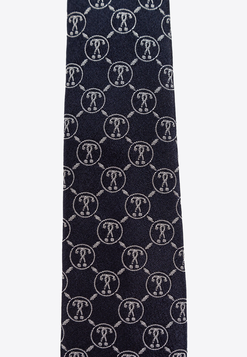 Moschino Monogram Logo Silk Tie 55061 M5725-002