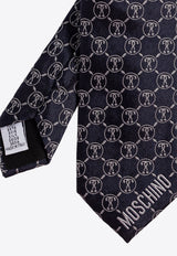 Moschino Monogram Logo Silk Tie 55061 M5725-002