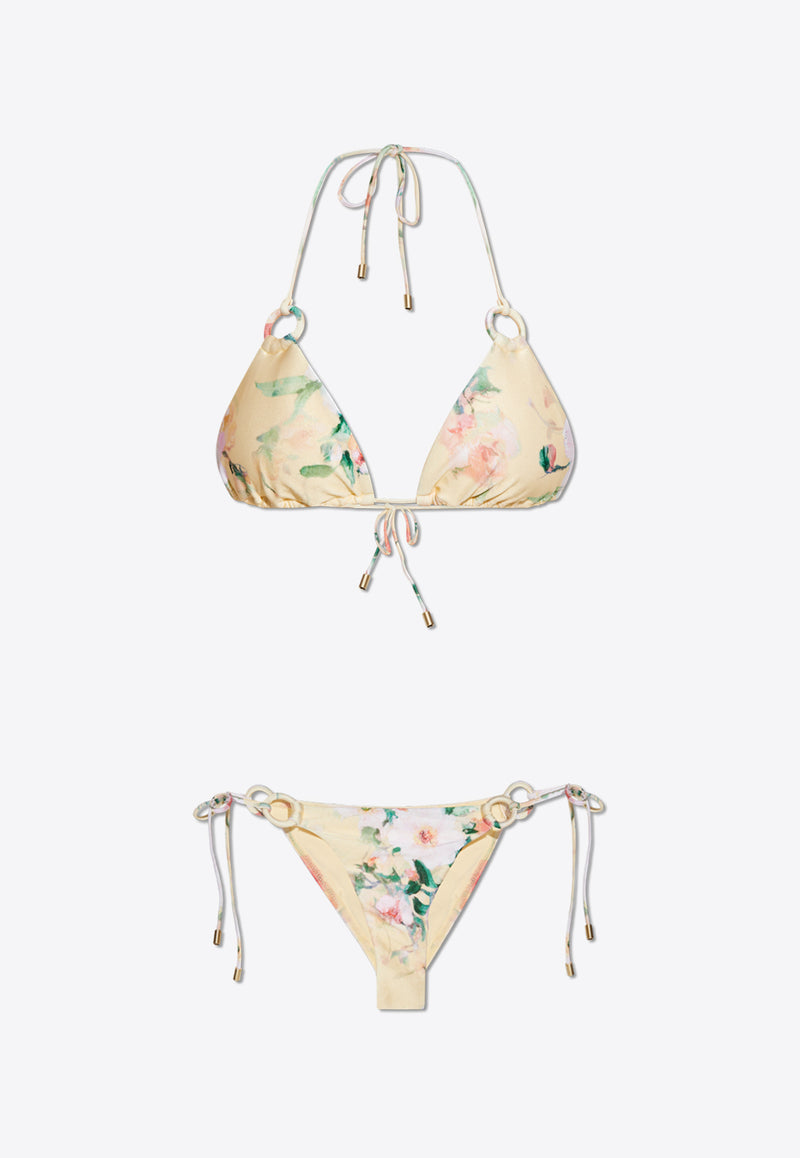 Zimmermann Everley Floral Print Bikini 5603WRS255 0-YLWCFL