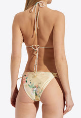 Zimmermann Everley Floral Print Bikini 5603WRS255 0-YLWCFL