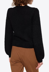 Max Mara Elvira Decorative-Stitch Knit Sweater ELVIRA 2511361121-007