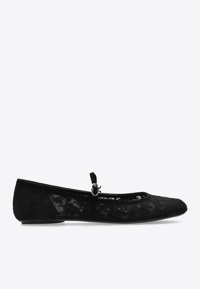 Gianvito Rossi Claudia Lace Ballet Flats G22393 05GOM-LRMNENN