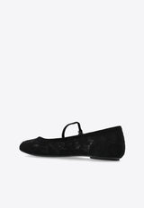 Gianvito Rossi Claudia Lace Ballet Flats G22393 05GOM-LRMNENN