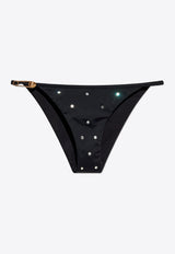 Versace Crystal-Embellished Bikini Bottoms DÓŁ 1018128 1A13678-2B740