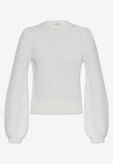 Max Mara Elvira Decorative-Stitch Knit Sweater ELVIRA 2511361121-001