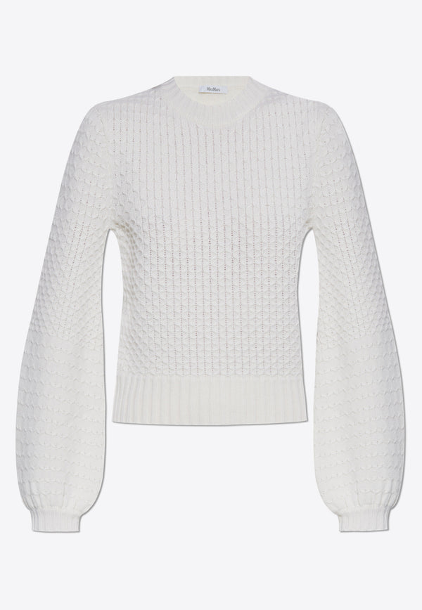 Max Mara Elvira Decorative-Stitch Knit Sweater ELVIRA 2511361121-001