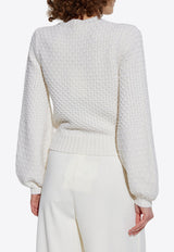 Max Mara Elvira Decorative-Stitch Knit Sweater ELVIRA 2511361121-001