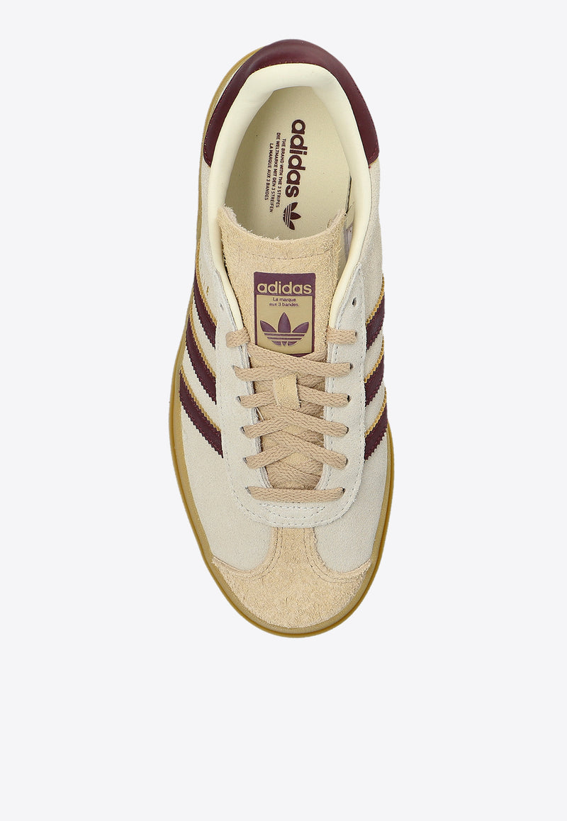 Adidas Originals Gazelle Bold Suede Low-Top Sneakers JQ5127 0-CREWHT MAROON MAGBEI