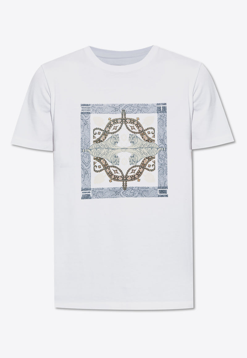 Etro Logo-Printed Crewneck T-shirt MRMA0002 AK605-W0800