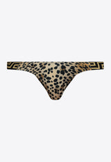 Versace Leopard Print Bikini Bottom DÓŁ 1008603 1A13661-5N580