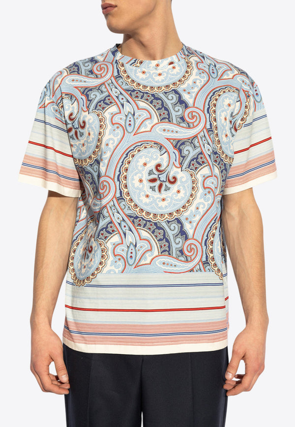 Etro Logo-Printed Crewneck T-shirt MRMA0022 AJ277-X0880